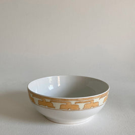 Art Nouveau Limoges Porcelain Bowl: Hand Painted Floral, Gold Detail
