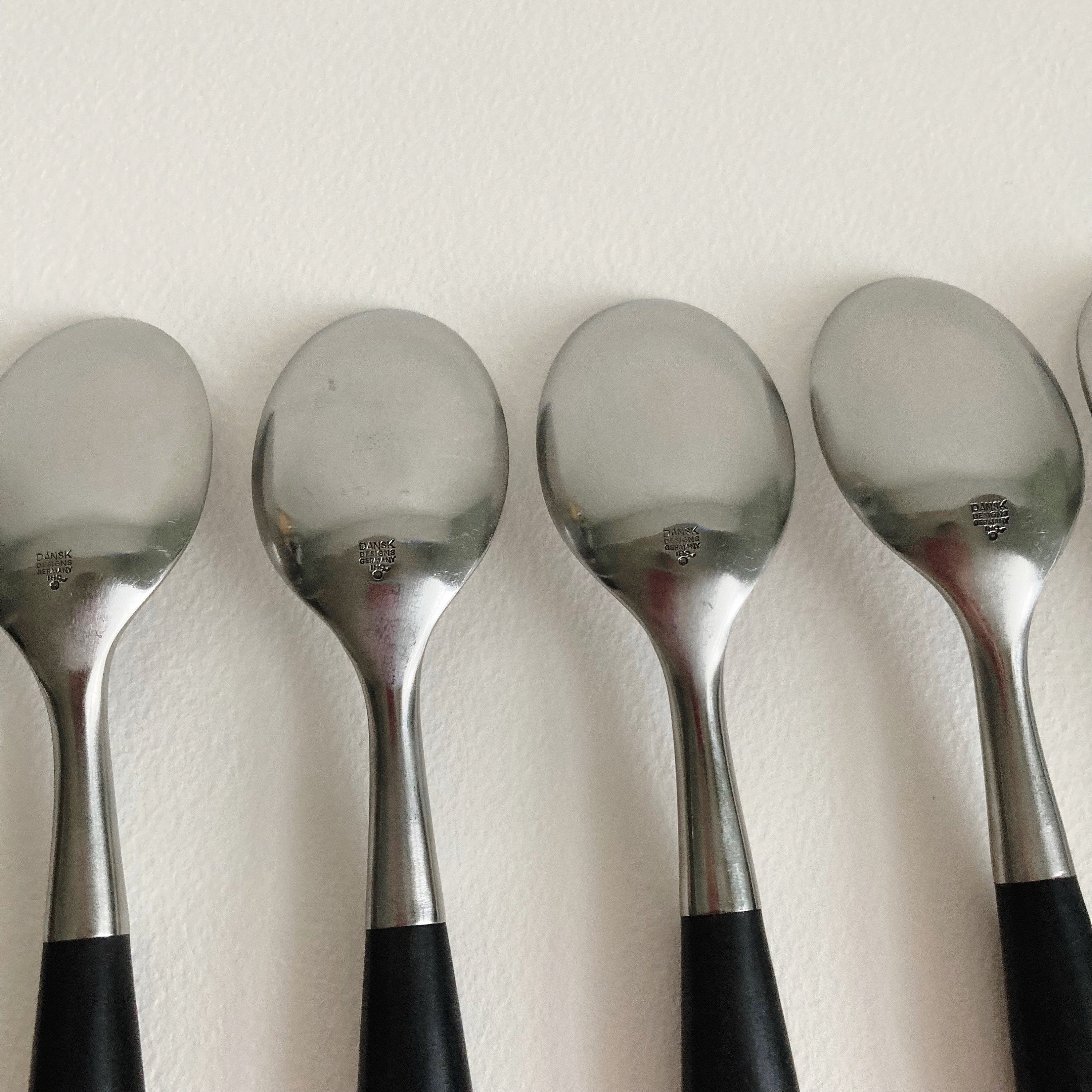 Dansk Kongo Teaspoon: Black Nylon Handle, Mid Century Modern (Germany)