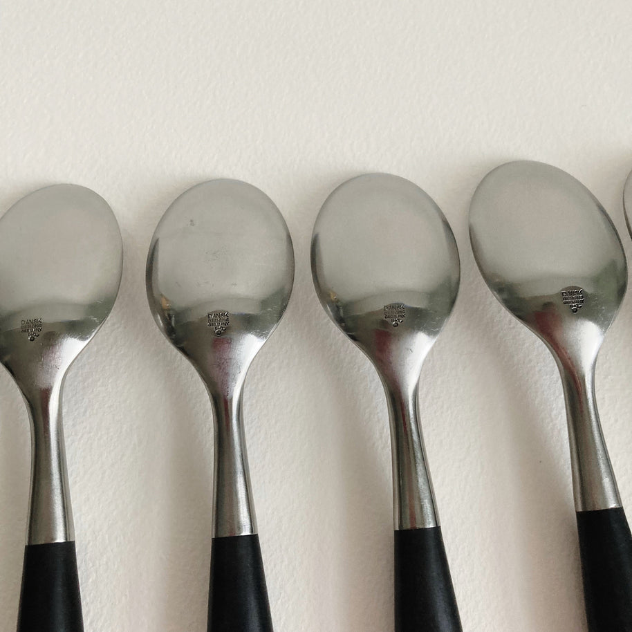 Dansk Kongo Teaspoon: Black Nylon Handle, Mid Century Modern (Germany)