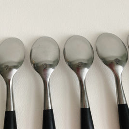 Dansk Kongo Teaspoon: Black Nylon Handle, Mid Century Modern (Germany)