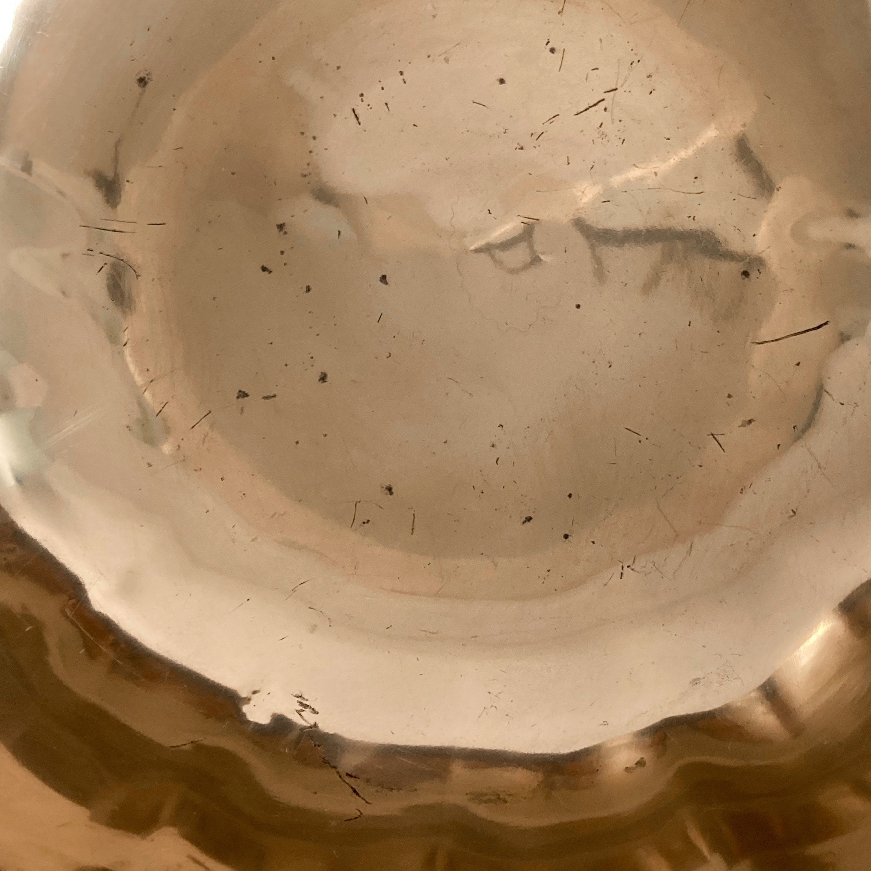 Vintage Brass Scalloped Rim Bowl - 9