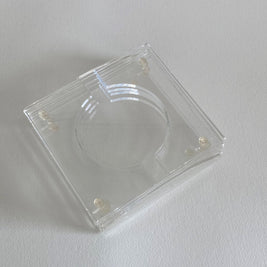 Vintage Lucite Coaster Set with Holder: 1970s Acrylic Barware