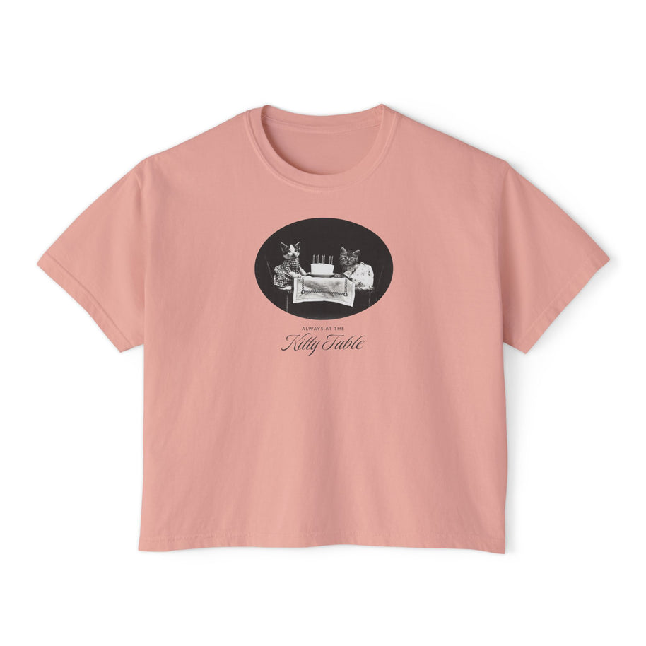 'Always at the Kitty Table' Women's Boxy Tee