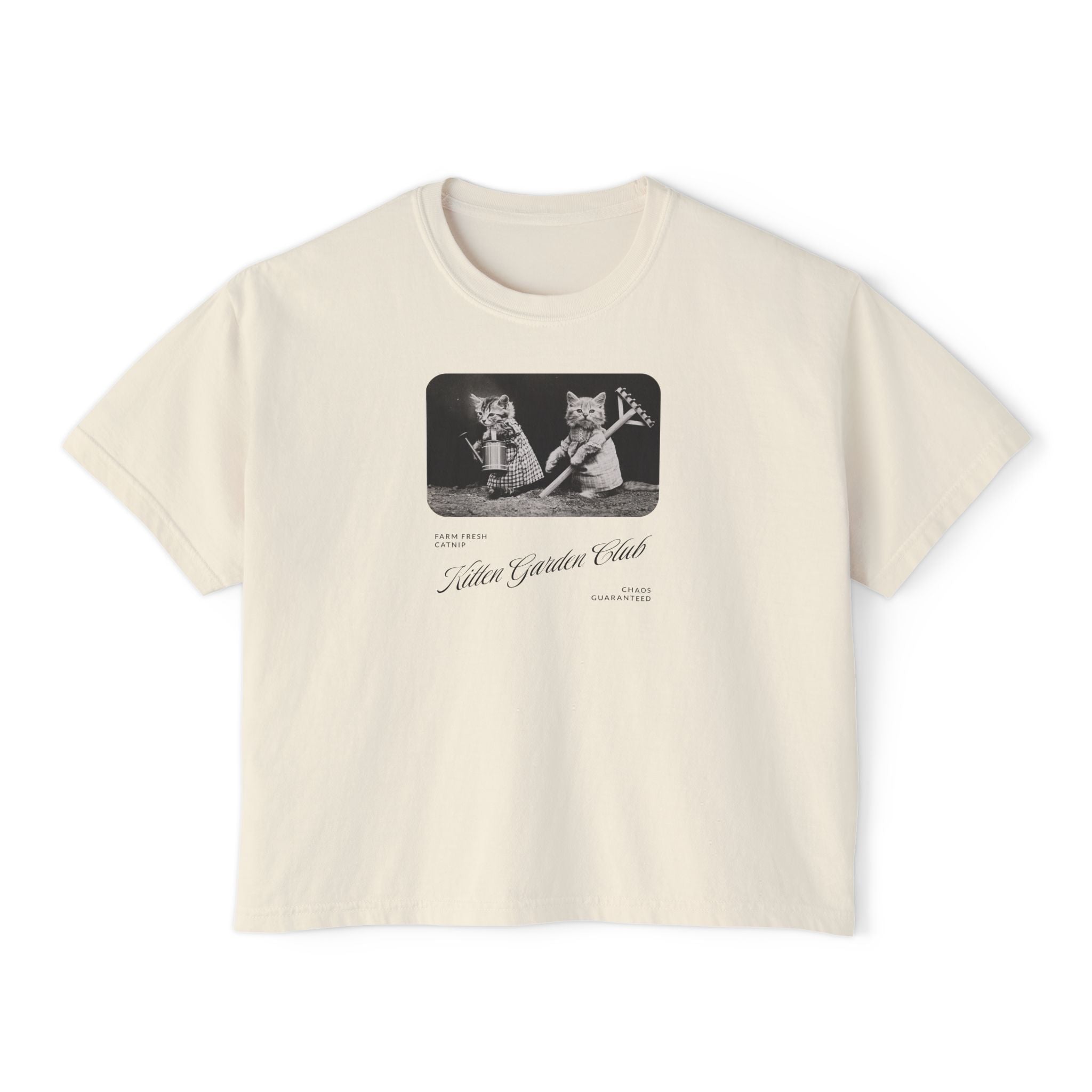 'Kitten Garden Club' Women's Boxy Tee