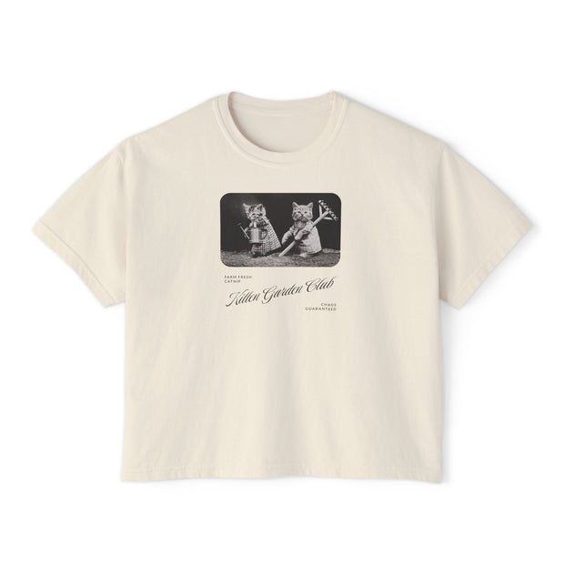 'Kitten Garden Club' Women's Boxy Tee