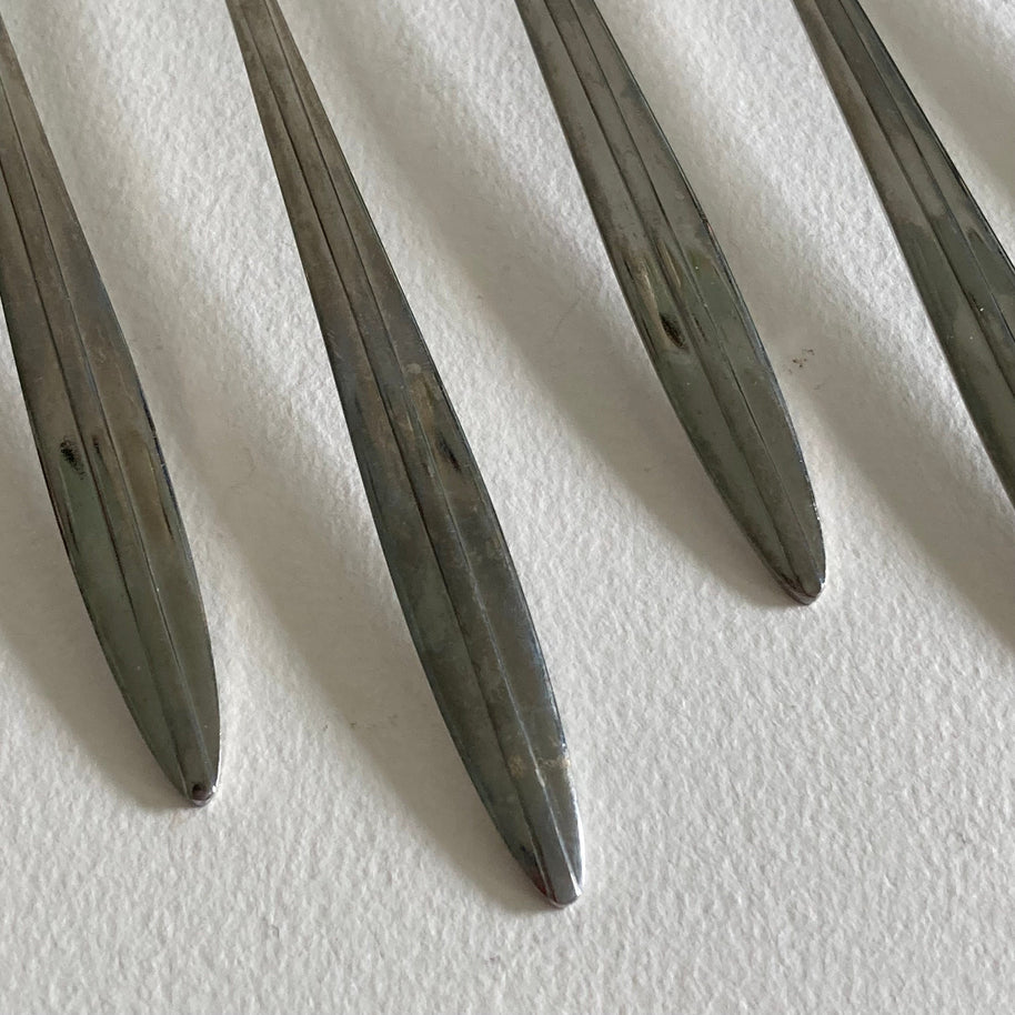 Vintage Mid-Century Modern Stainless Steel Ice Tea Spoons - Set of 8