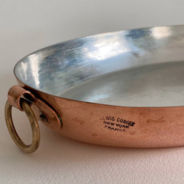 Vintage Lewis Conger Copper Au Gratin Pan: Retinned Cookware, 11 Inch