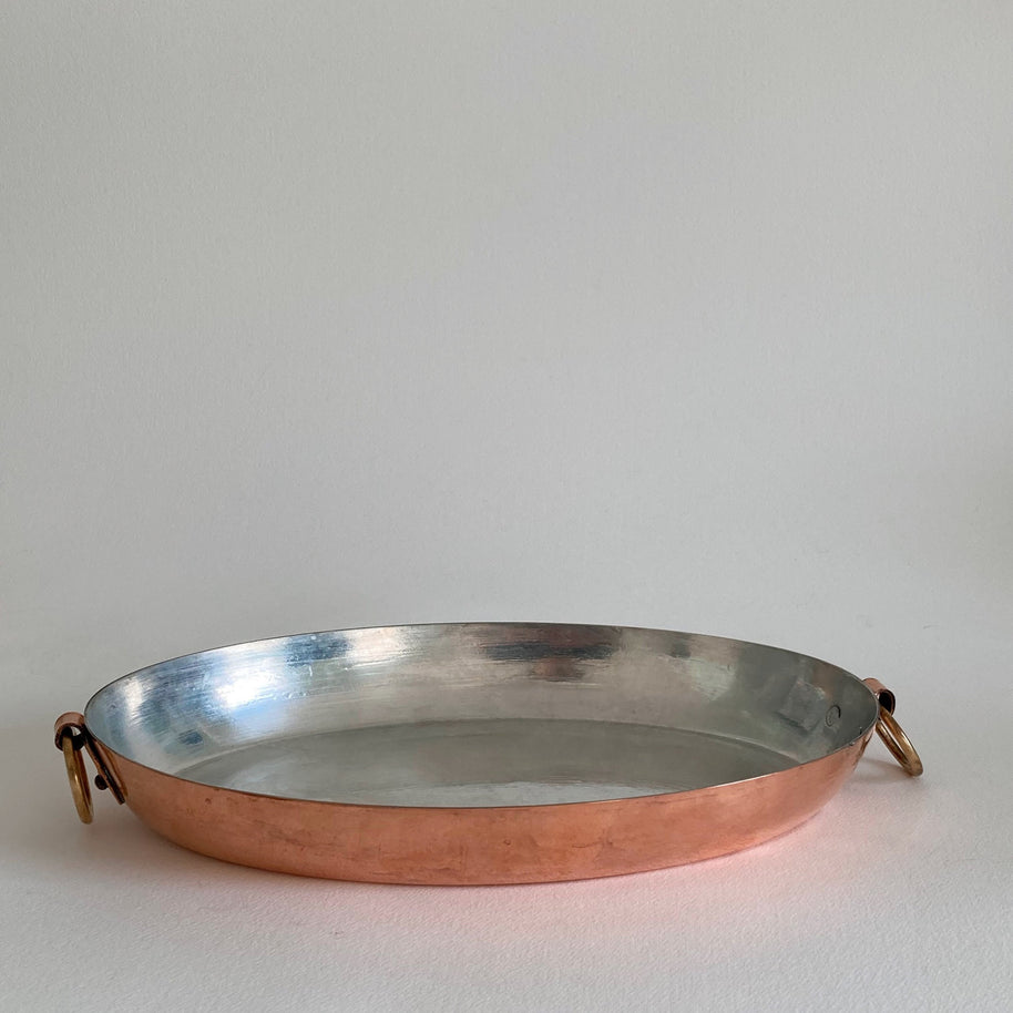 Vintage Lewis Conger Copper Au Gratin Pan: Retinned Cookware, 11 Inch