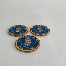 Vintage Nautical College Drink Coasters - Royal Naval College of the Netherlands