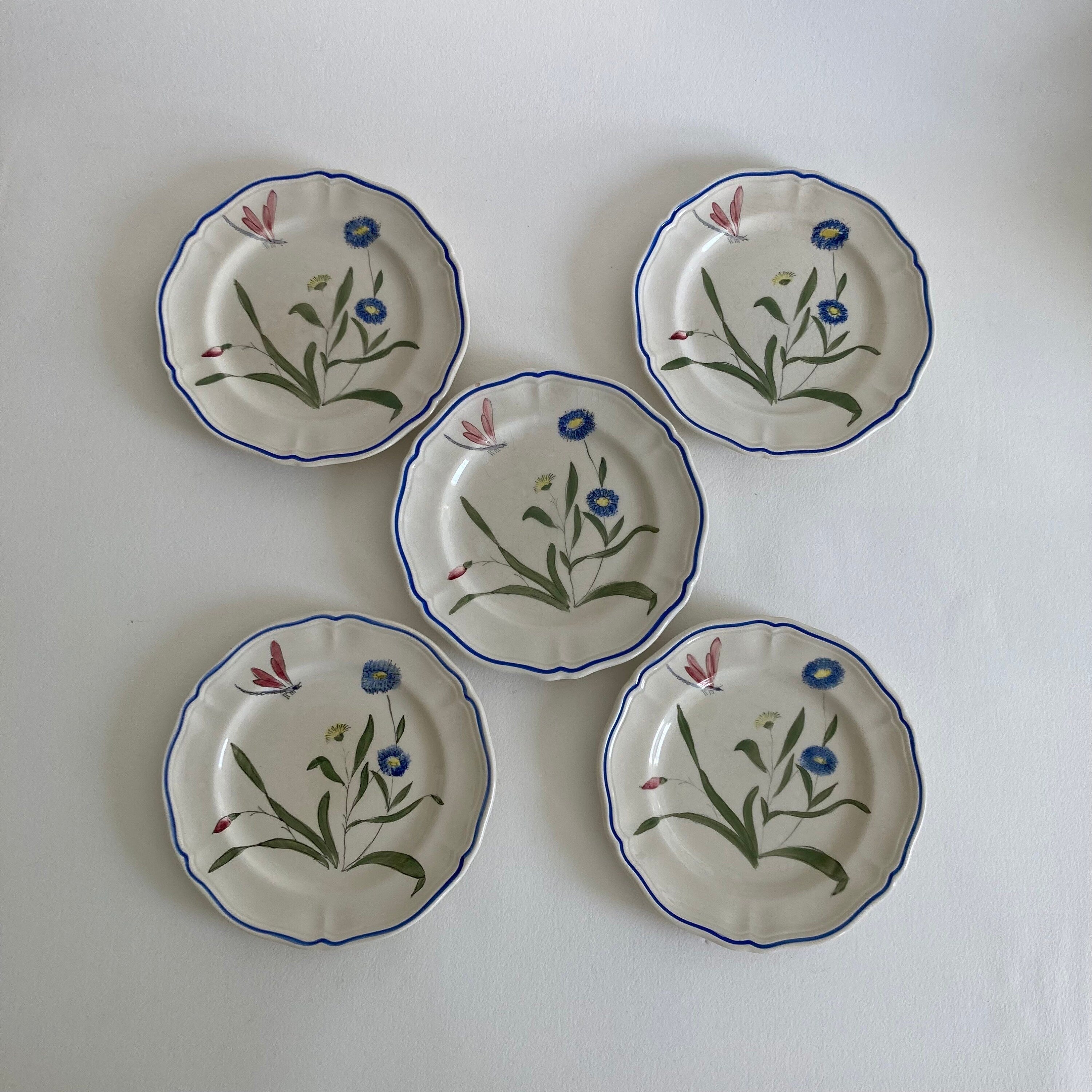 Longchamp Libellule Salad Plate: French Floral Wall Decor
