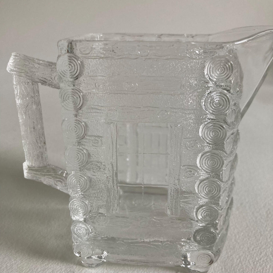 Antique EAPG Log Cabin Creamer - Central Glass Co. Circa 1875