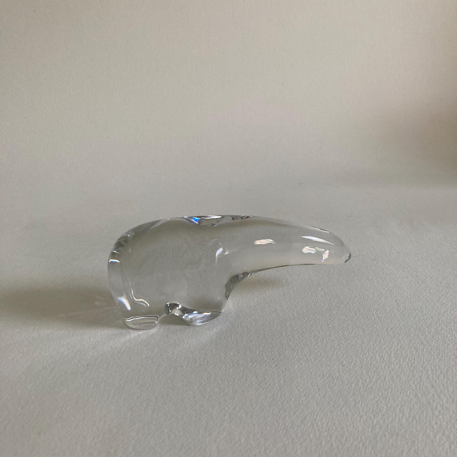 Vintage Baccarat Crystal Polar Bear Figurine - 20th Century Statue
