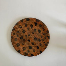 Ellen Evans Artist Signed Cheetah Print Decorative Plate - 1990s