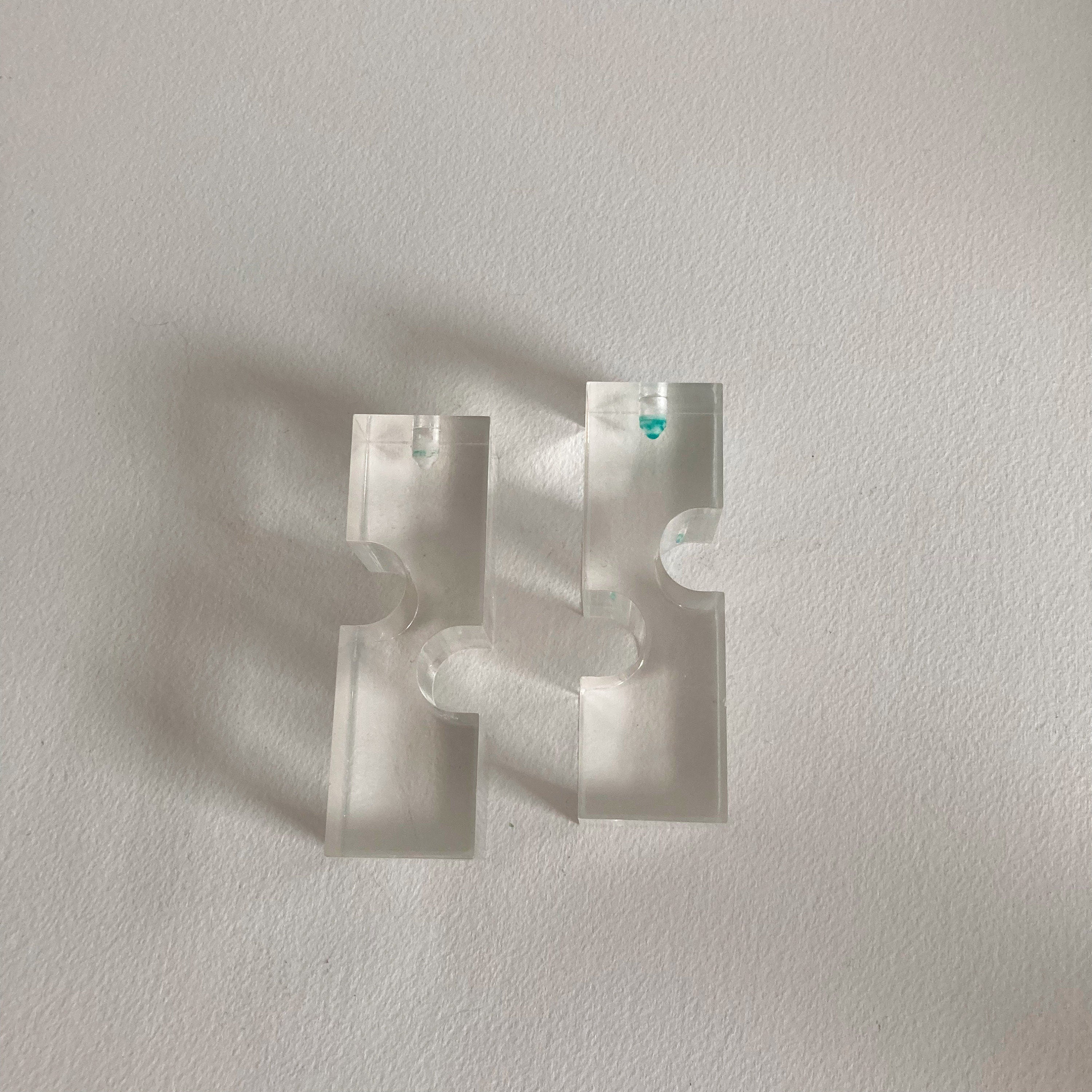 Vintage Memphis Style Acrylic Candleholders - Geometric Postmodern Set