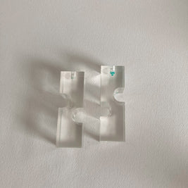 Vintage Memphis Style Acrylic Candleholders - Geometric Postmodern Set