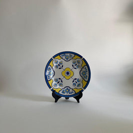 Tiffany & Co. ESTE CERAMICHE Made in Italy Decorative Plate, Blue Yellow Floral