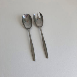 Vintage Dansk Variation V Salad Serving Set: Jens Quistgaard Danish Modern Flatware