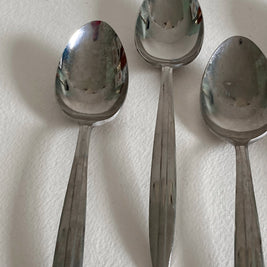 Vintage Mid Century Modern Teaspoons - Set of 7 - Japanese Stainless Steel