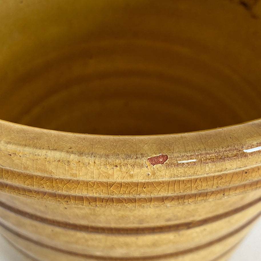 Vintage NORTERRA Terracotta Planter: Honey Crackle Glaze, Portugal