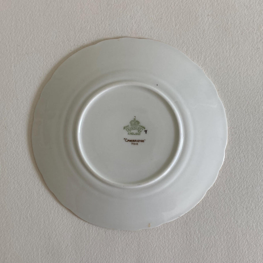 Set of 2 Bread & Butter Plates - Crown Ducal Empress Pattern - Aynsley Cambridge Scalloped Pattern - Made in England - Decorative Plates