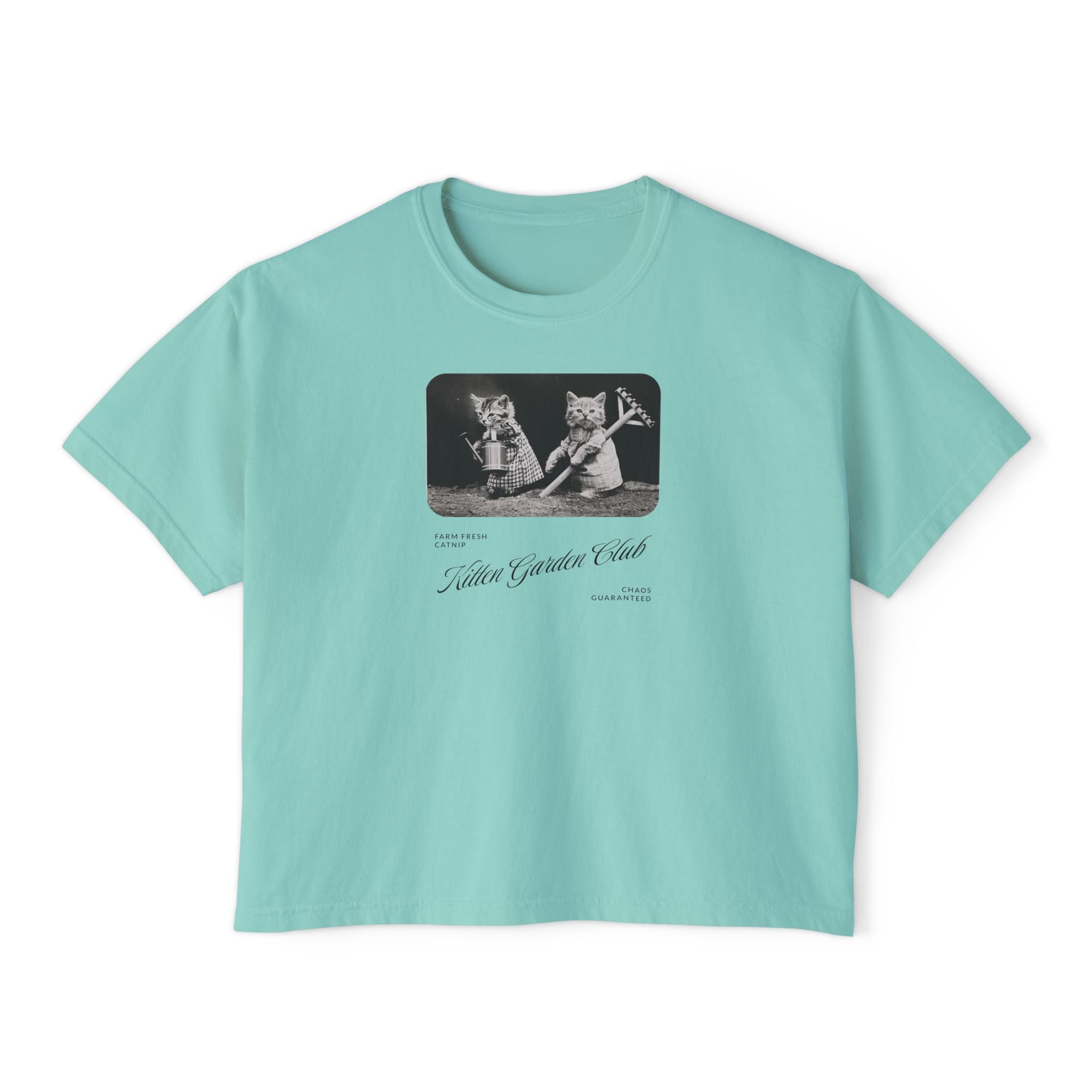 'Kitten Garden Club' Women's Boxy Tee