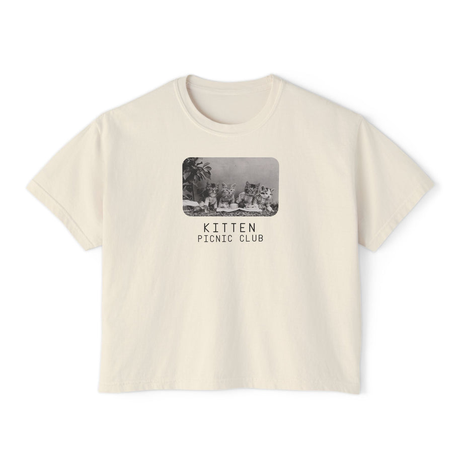 'Kitten Picnic Club' Women's Boxy Tee