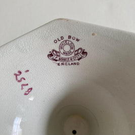 1920s Whieldon Ware Tazza: Old Bow Bird & Floral Dessert Stand