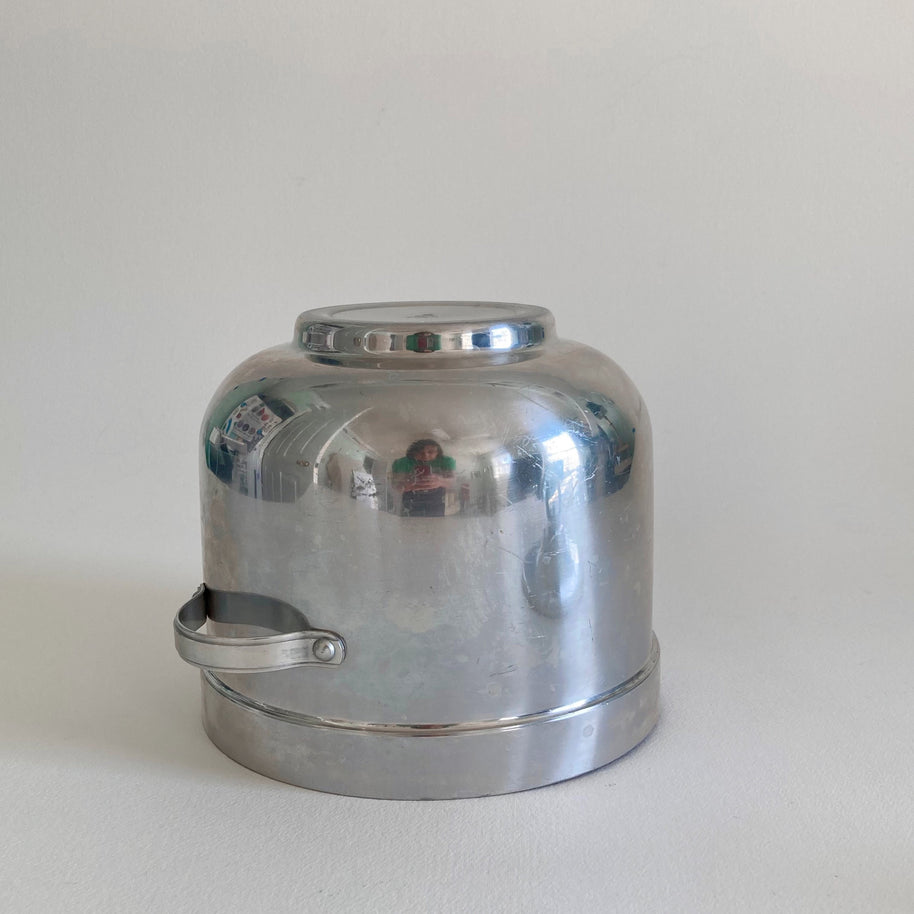 1960s Buehner-Wanner Aluminum Ice Bucket: MCM Barware