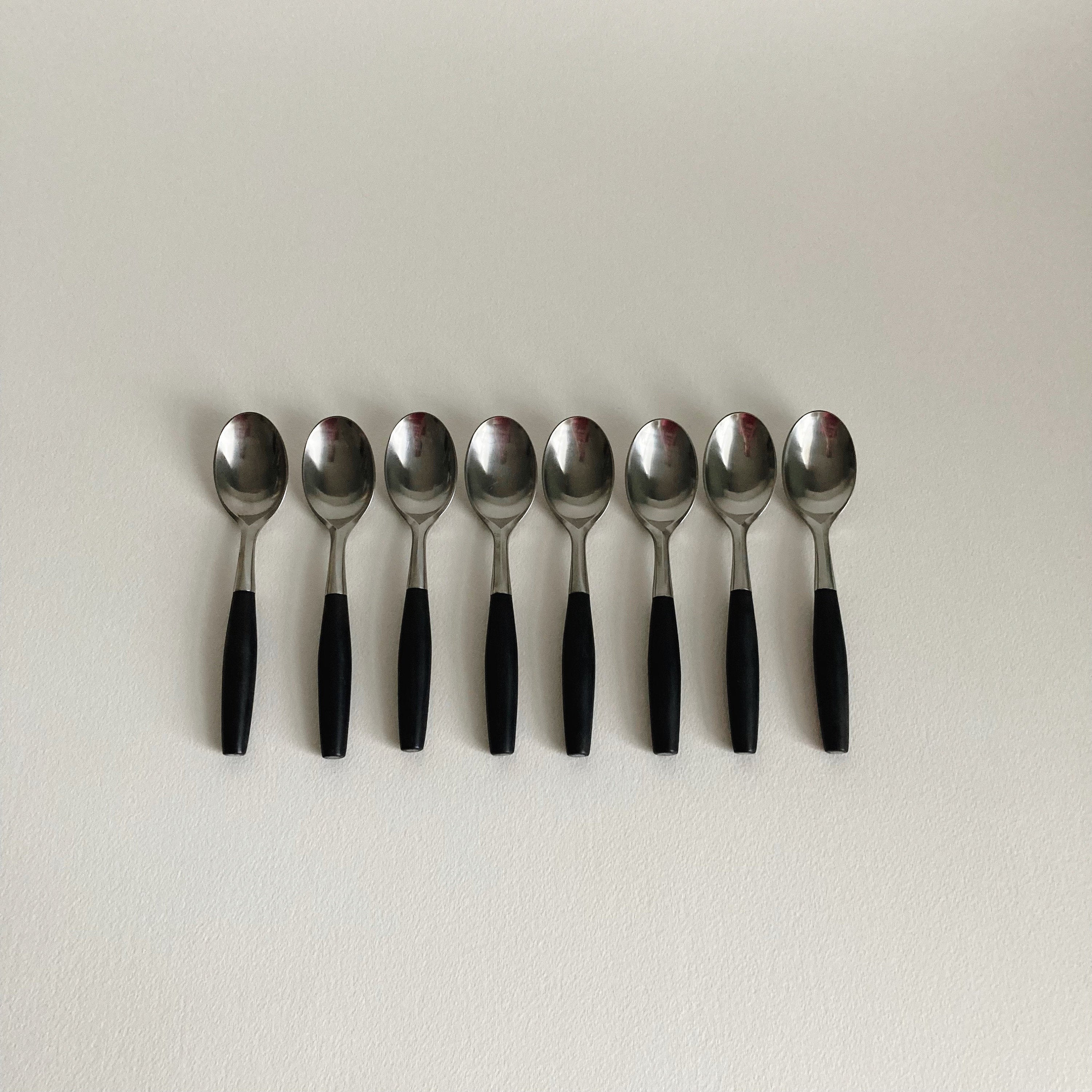 Dansk Kongo Teaspoon: Black Nylon Handle, Mid Century Modern (Germany)