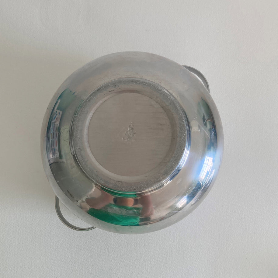 1960s Buehner-Wanner Aluminum Ice Bucket: MCM Barware