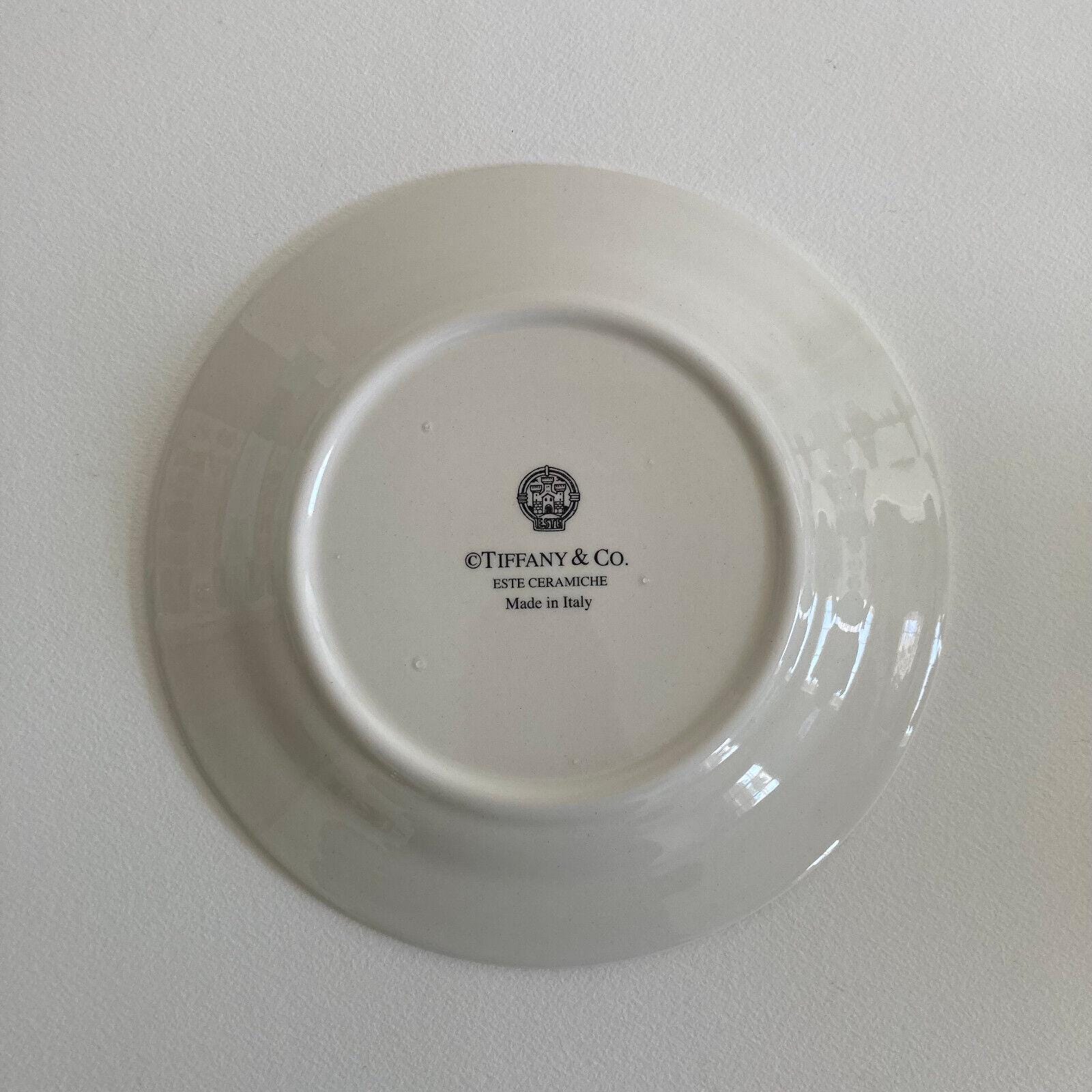 Tiffany & Co. ESTE CERAMICHE Made in Italy Decorative Plate, Blue Yellow Floral