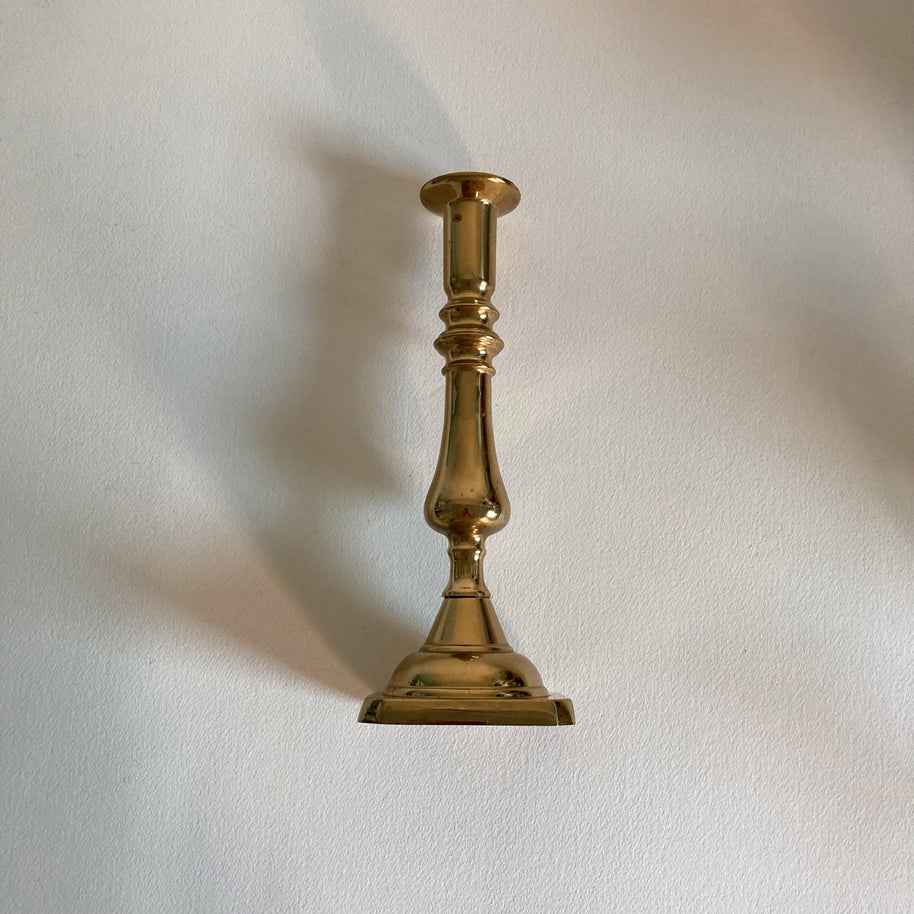 Harvin Brass Candlestick: Traditional High Polish, 9