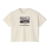 'All Aboard the Kitten Express' Women's Boxy Tee