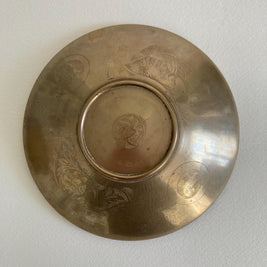 Vintage Brass Trinket Bowls - Chinese Designs - Set of 3
