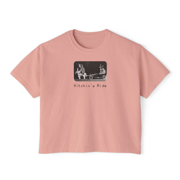 'Hitchin' a Ride' Women's Boxy Tee