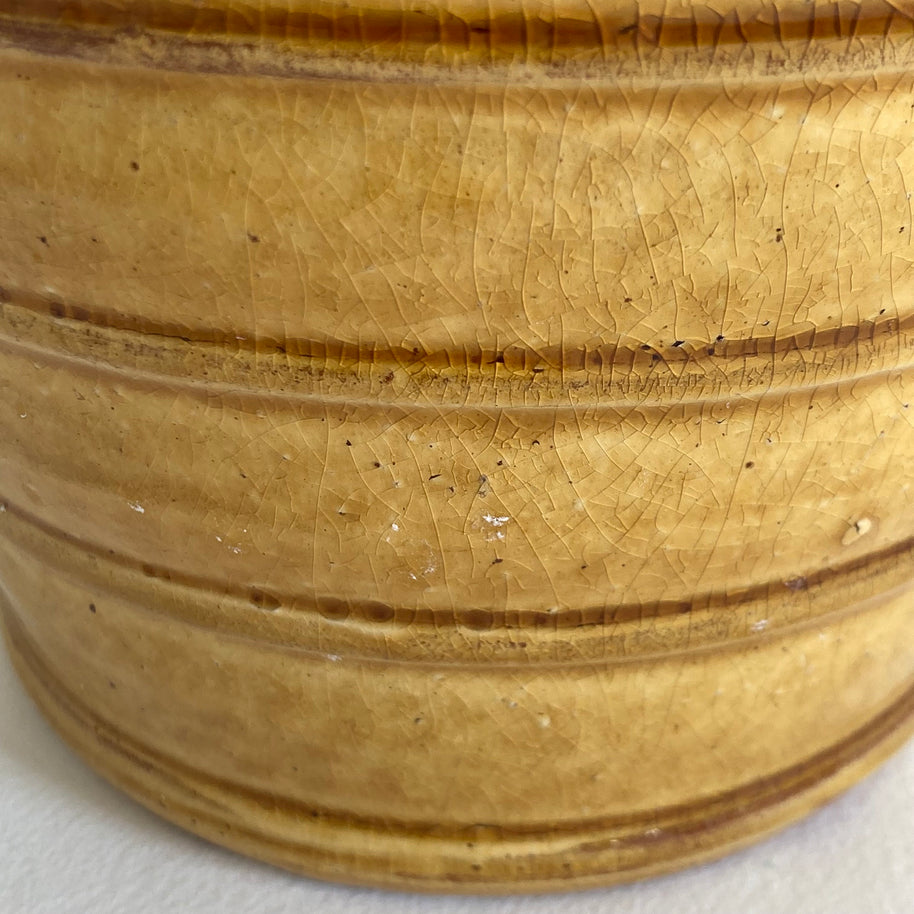 Vintage NORTERRA Terracotta Planter: Honey Crackle Glaze, Portugal