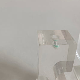 Vintage Memphis Style Acrylic Candleholders - Geometric Postmodern Set