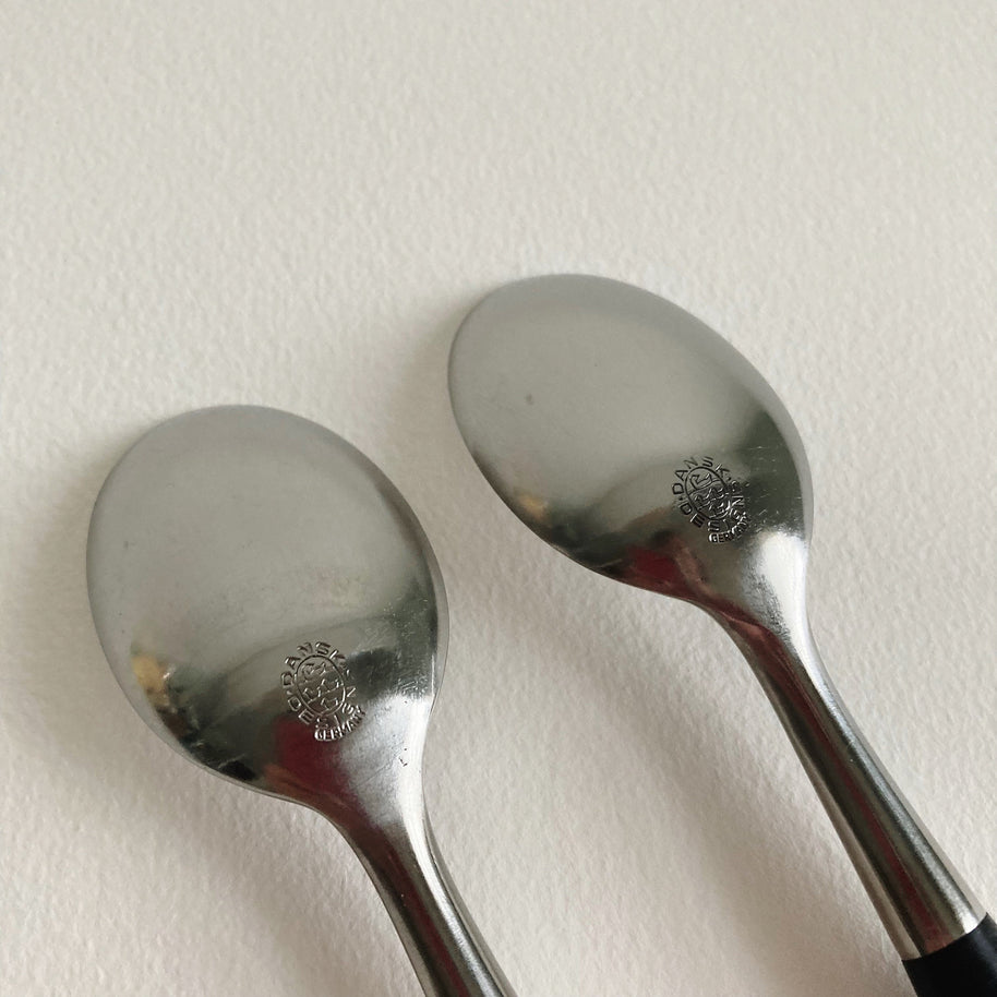 Dansk Kongo Teaspoon: Black Nylon Handle, Mid Century Modern (Germany)