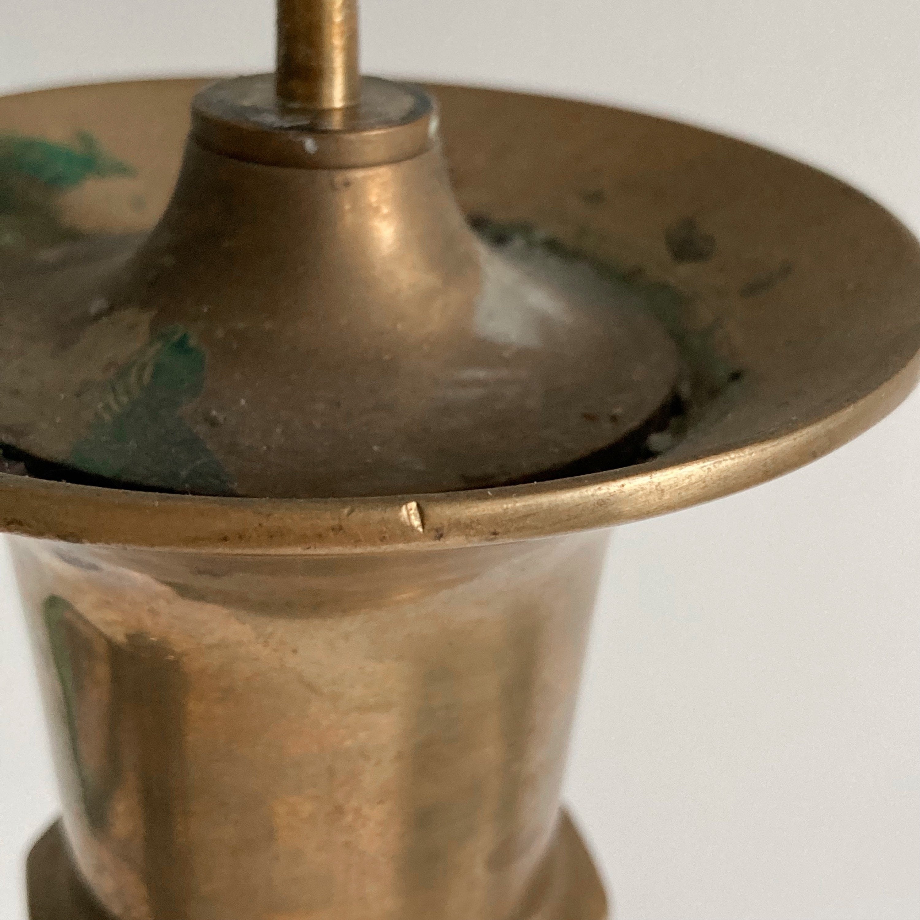 Vintage Tall Brass Pricket Candlestick - 19