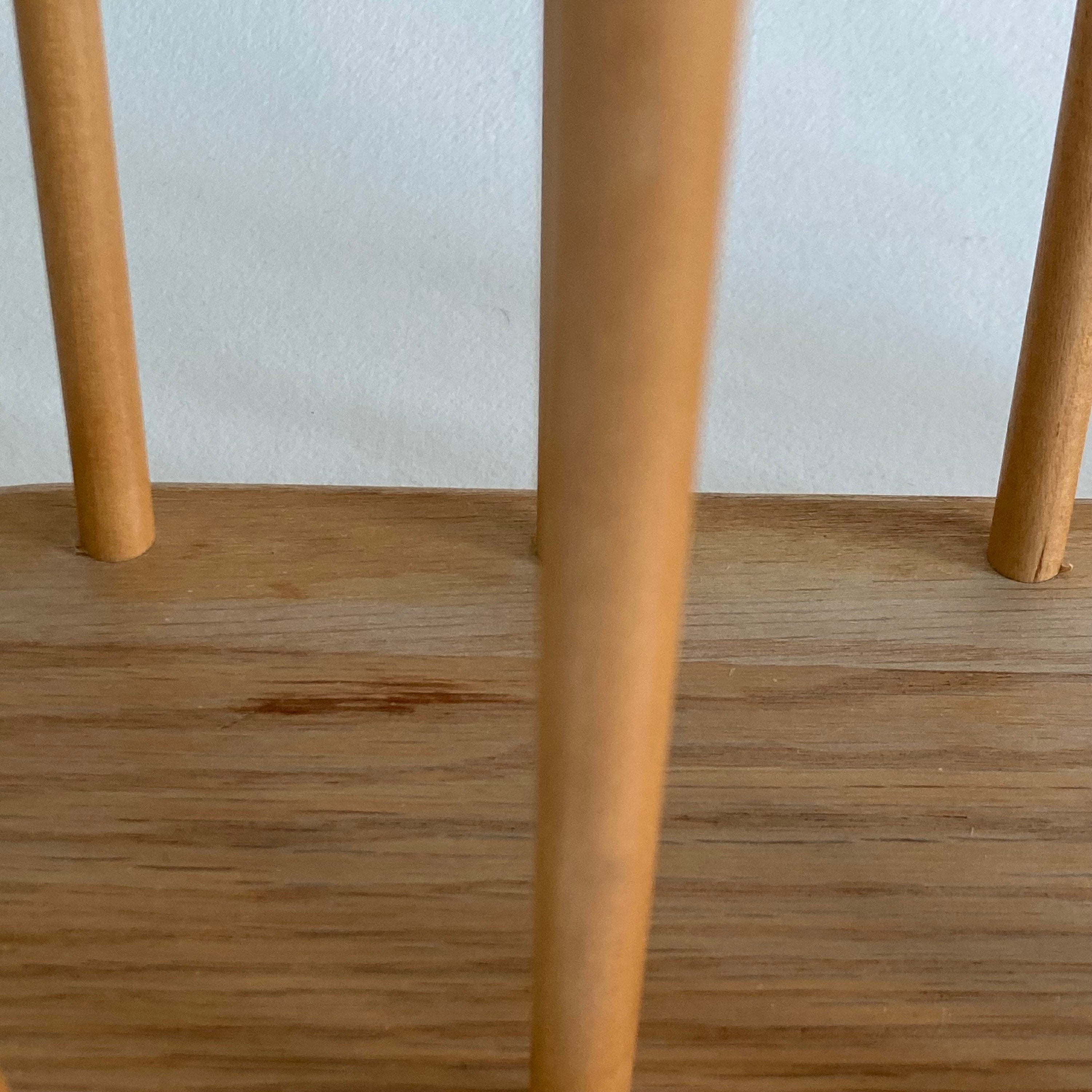 Vintage Spindle Magazine Rack - Blonde Wood Modern Design