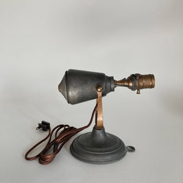 Antique Pewter Gimbal Lights: Nautical Table or Wall Sconces - Rewired