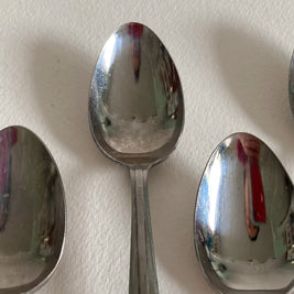 Vintage Mid Century Modern Teaspoons - Set of 7 - Japanese Stainless Steel