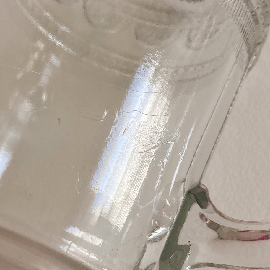 Antique EAPG Glass Pitcher: Scrollwork Patterned Creamer, 1890s