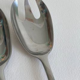 Vintage Dansk Variation V Salad Serving Set: Jens Quistgaard Danish Modern Flatware