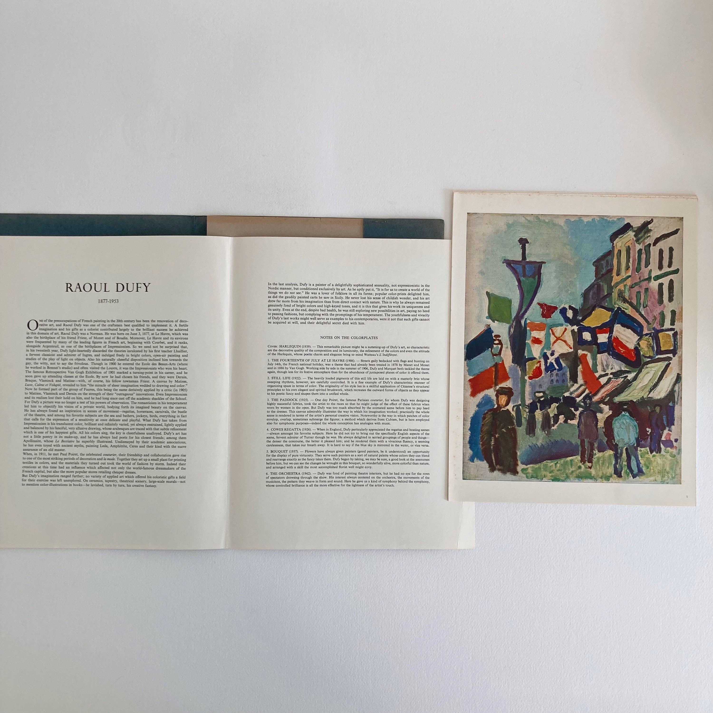 Raoul Dufy Colorplate Prints: Fauvist Art, Skira Switzerland, Set of 6