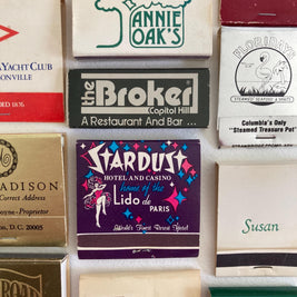 Mid to Late 20th Century Collection of Vintage Matchbooks - 1960s - 1990s Ephemera - Matchbook Travel Souvenirs - Stardust Walt Disney World