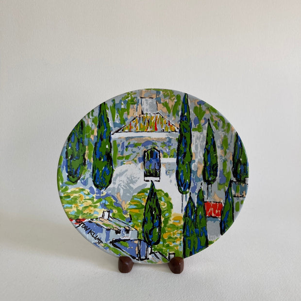 Gustav Klimt Decorative Plate: Whimsical Cottage Scene by FURIO