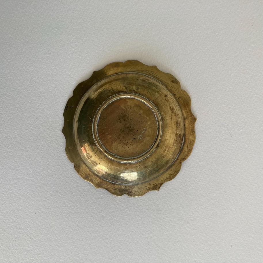 Vintage Brass Trinket Bowls - Chinese Designs - Set of 3