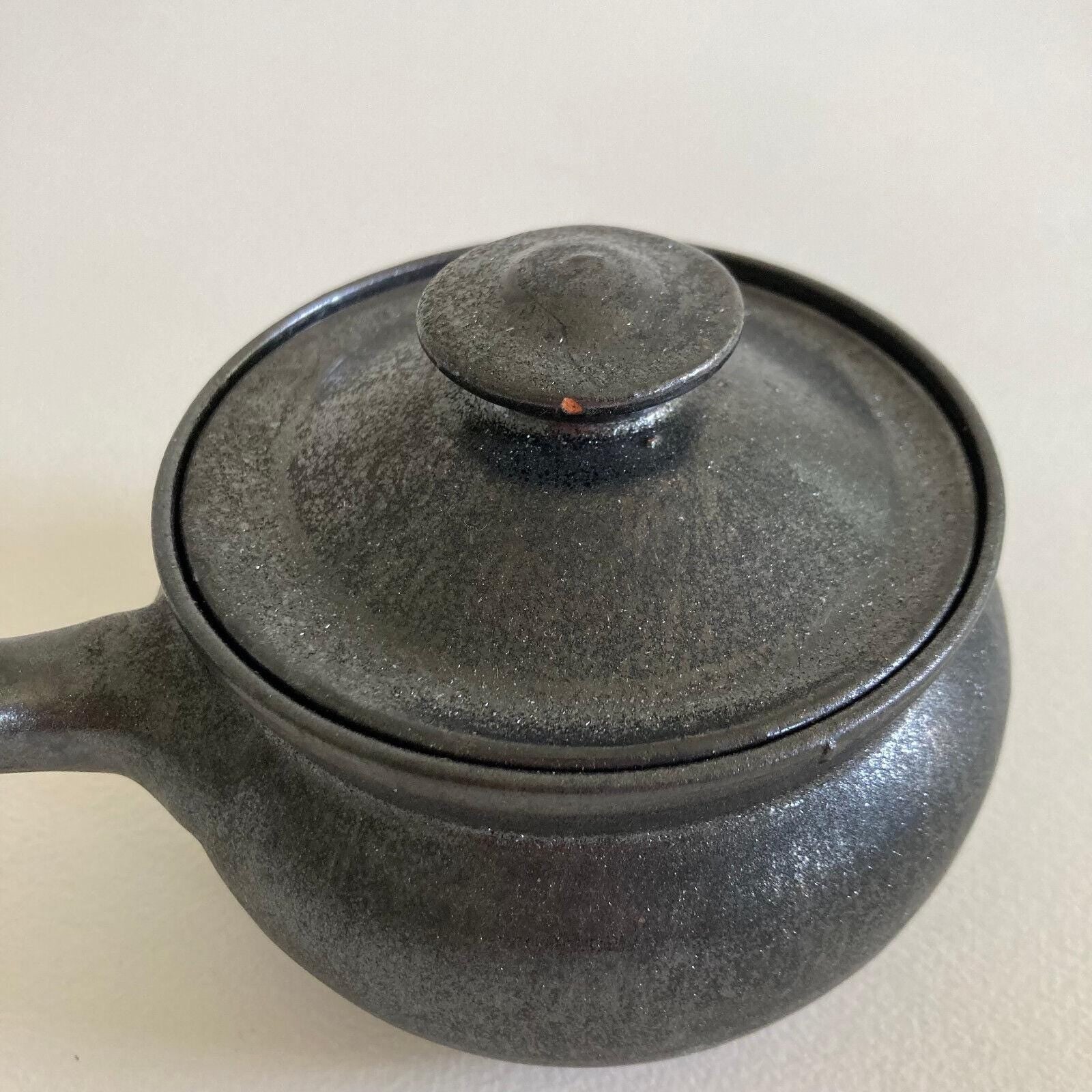A.R. Cole Pottery Lidded Dish: Black Mica Glaze, Sanford NC