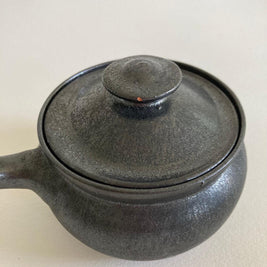 A.R. Cole Pottery Lidded Dish: Black Mica Glaze, Sanford NC